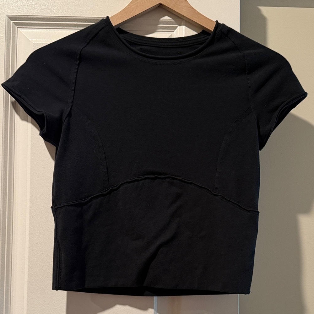 We The Free Black Short Sleeve Top